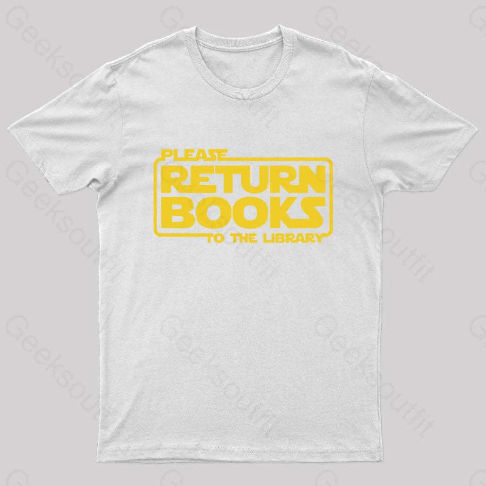 The Return Of The Books Geek T-Shirt White / S