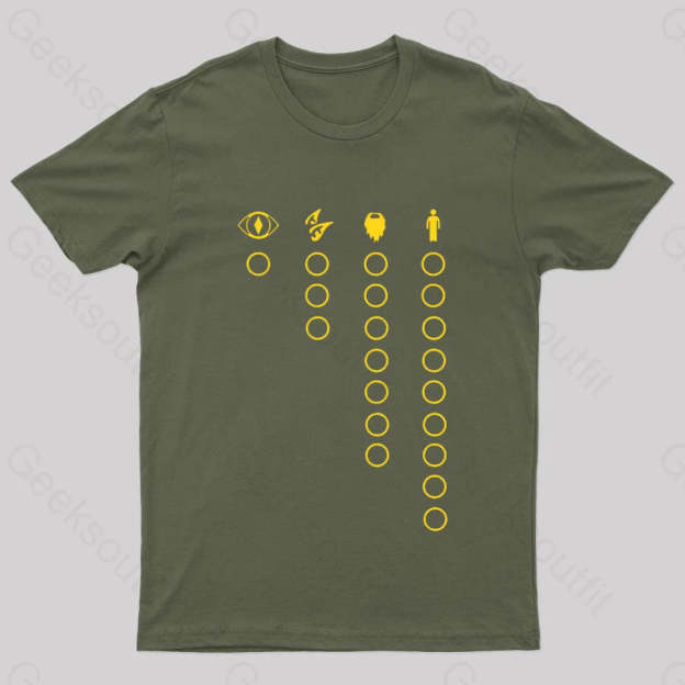 The Rings Nerd T-Shirt Army Green / S