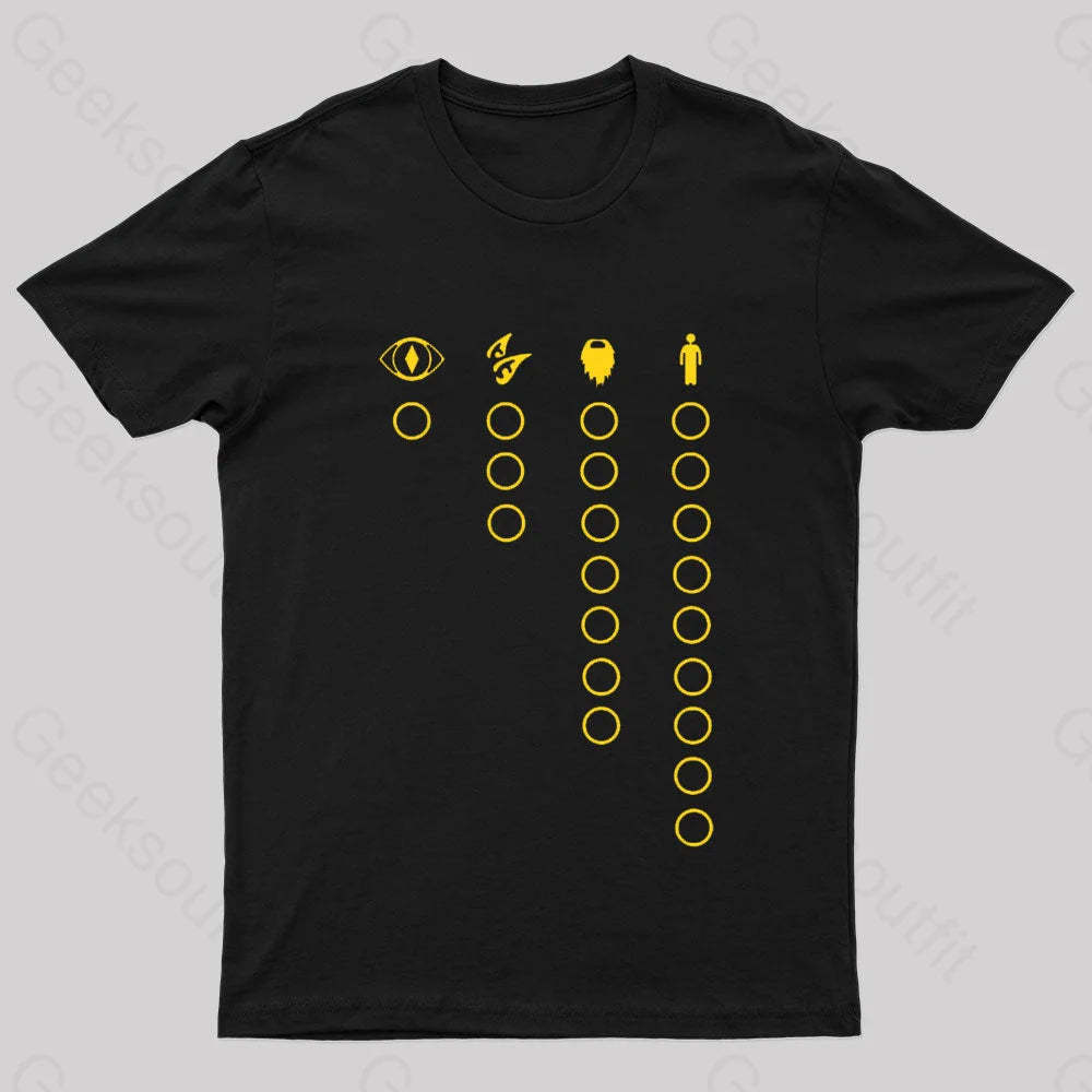 The Rings Nerd T-Shirt Black / S
