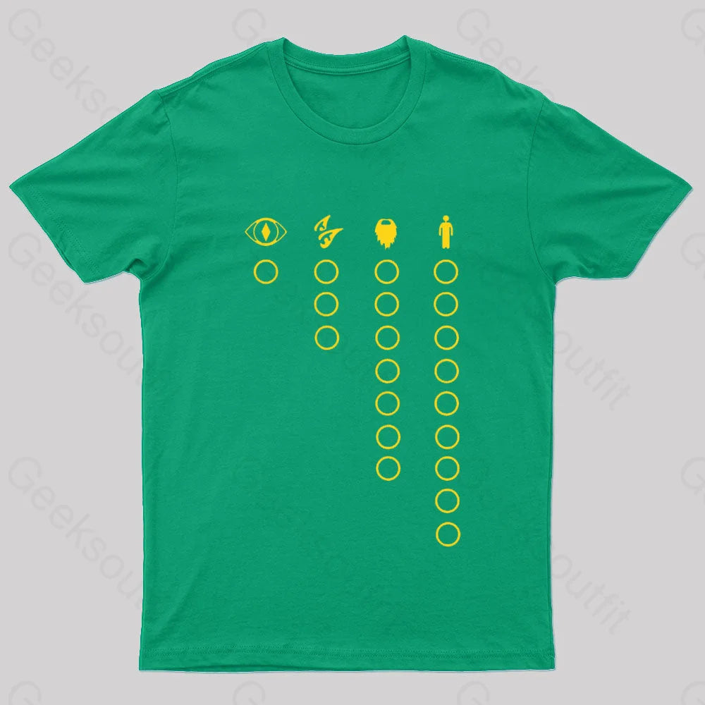 The Rings Nerd T-Shirt Green / S