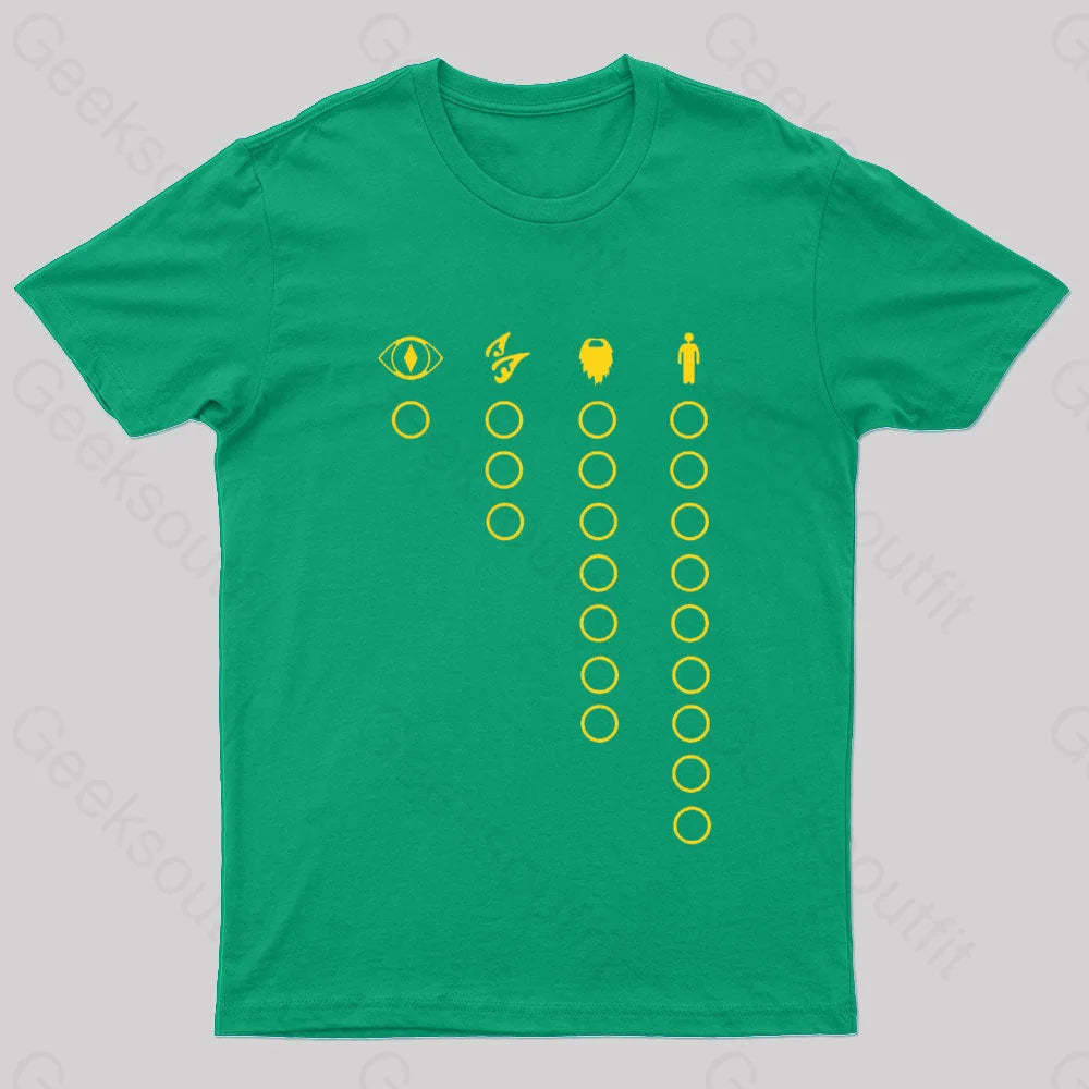 The Rings Nerd T-Shirt Green / S