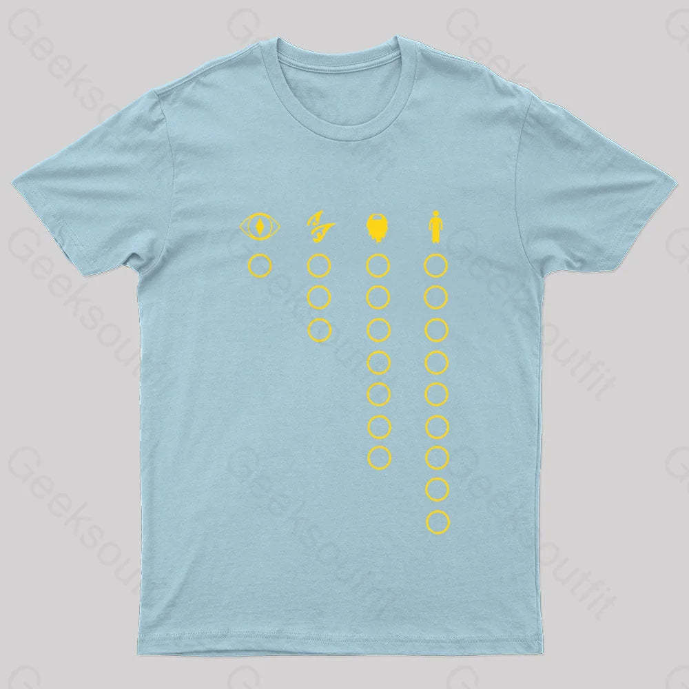 The Rings Nerd T-Shirt Light Blue / S