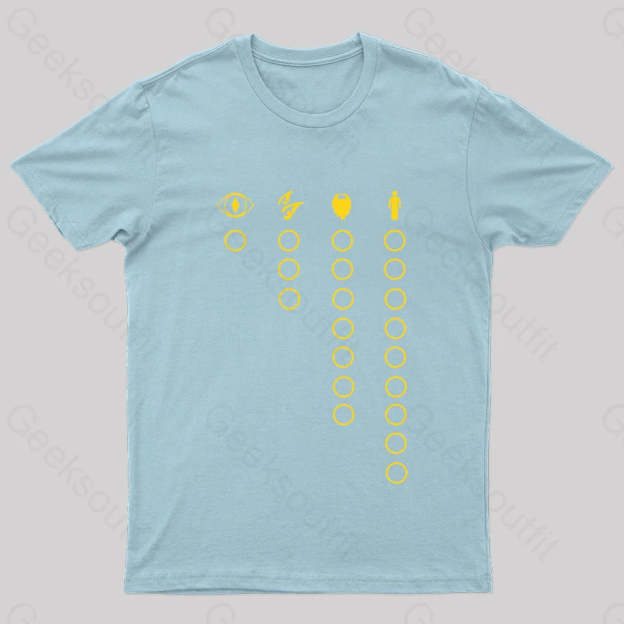 The Rings Nerd T-Shirt Light Blue / S