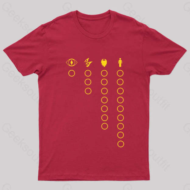 The Rings Nerd T-Shirt Red / S