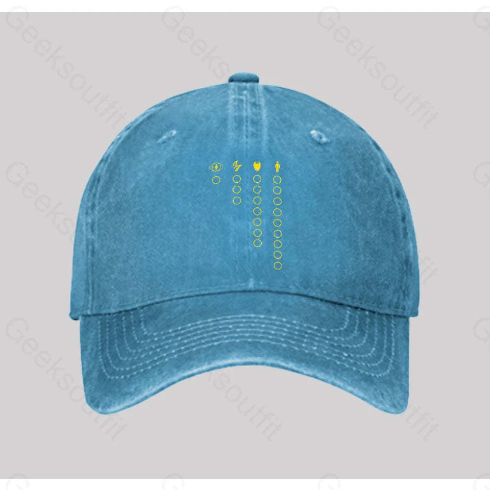 The Rings Washed Vintage Baseball Cap Blue
