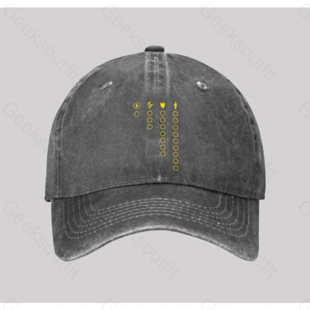 The Rings Washed Vintage Baseball Cap Grey