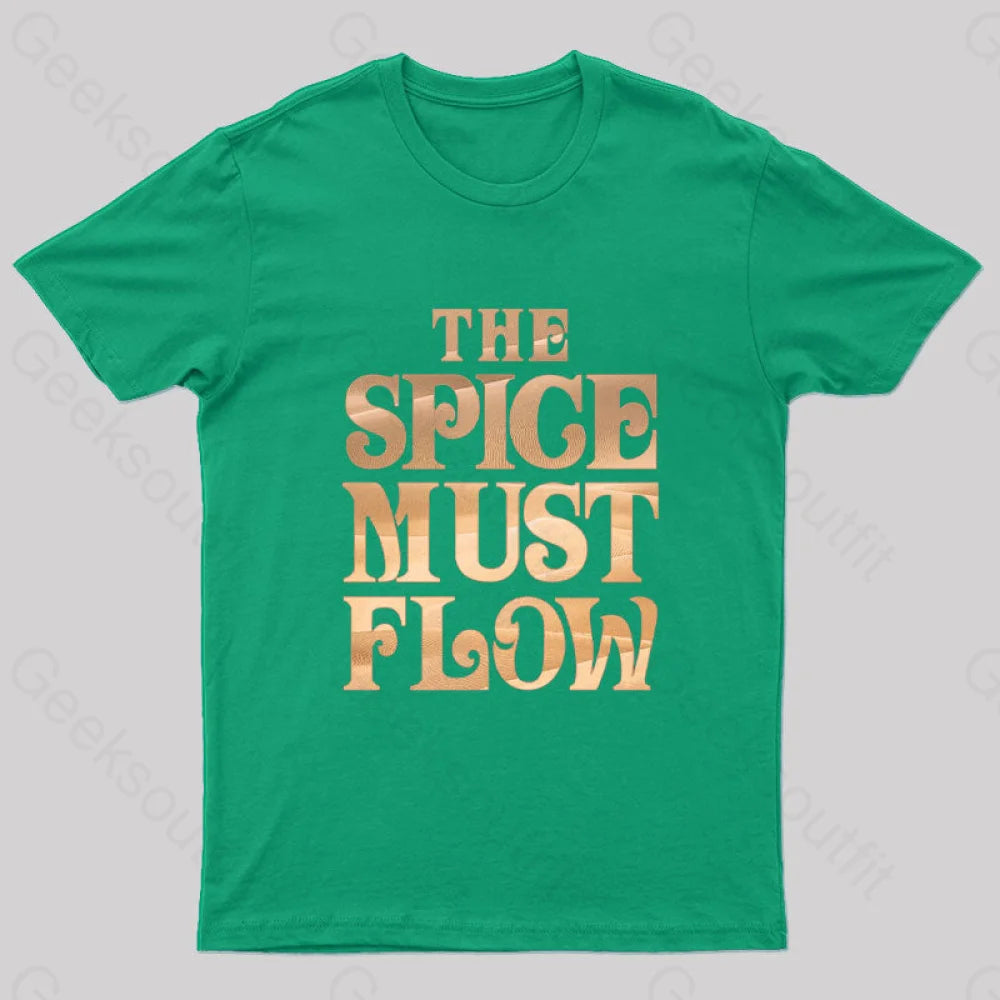 The Spice Must Flow Geek T-Shirt Green / S