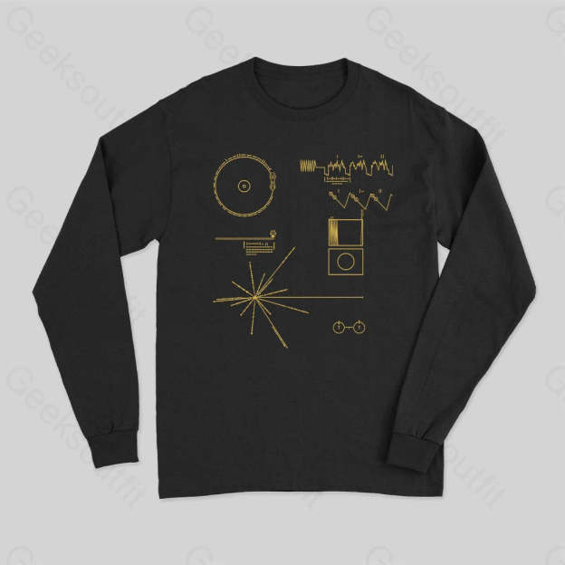 The Voyager Golden Record Long Sleeve T-Shirt Black / S