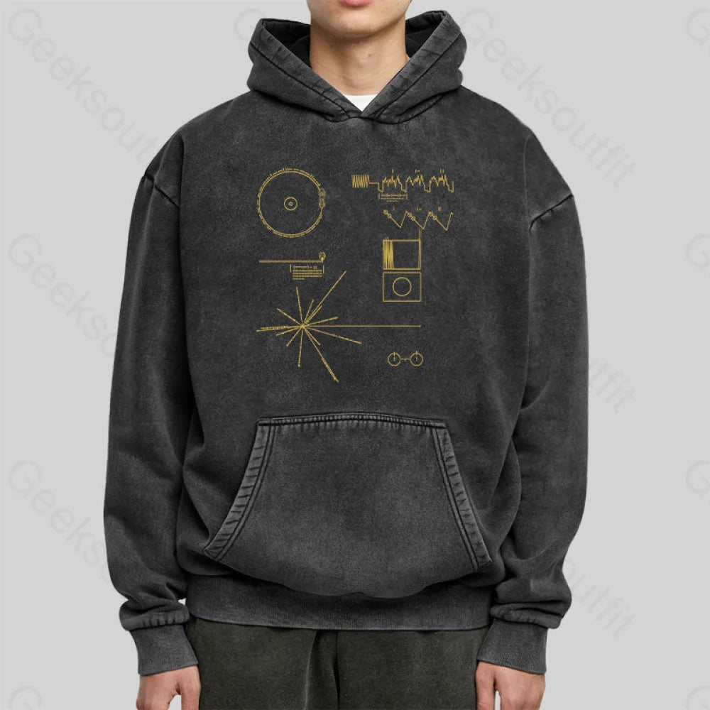 The Voyager Golden Record Washed Hoodie