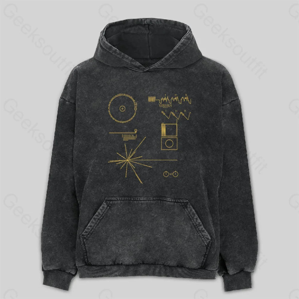 The Voyager Golden Record Washed Hoodie M