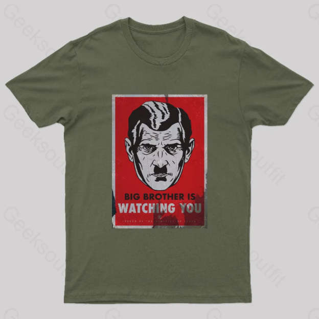 The Watcher Is Watching You Geek T-Shirt Army Green / S