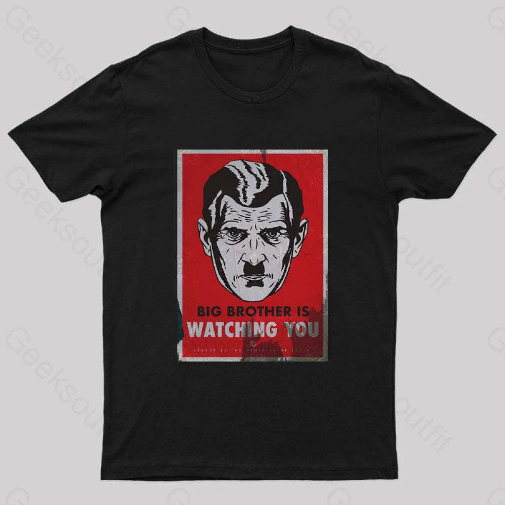 The Watcher Is Watching You Geek T-Shirt Black / S