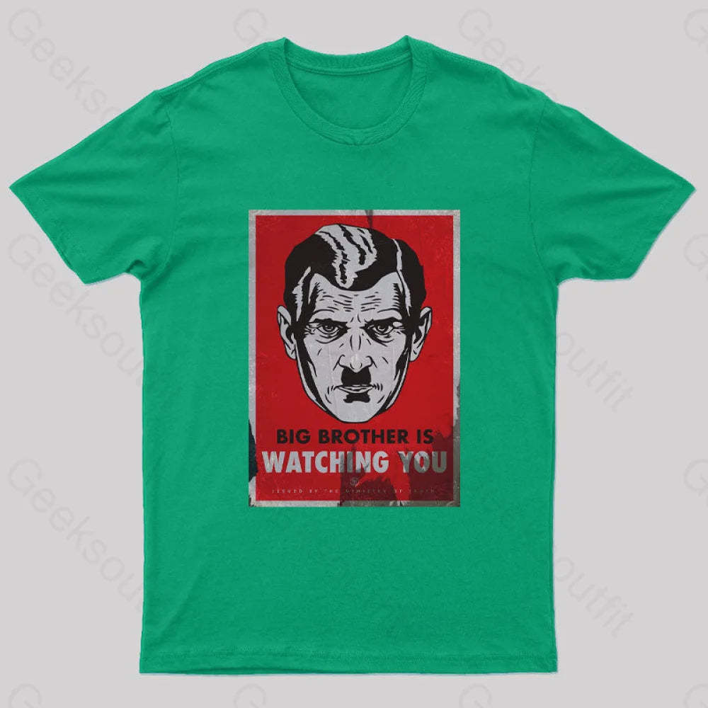 The Watcher Is Watching You Geek T-Shirt Green / S