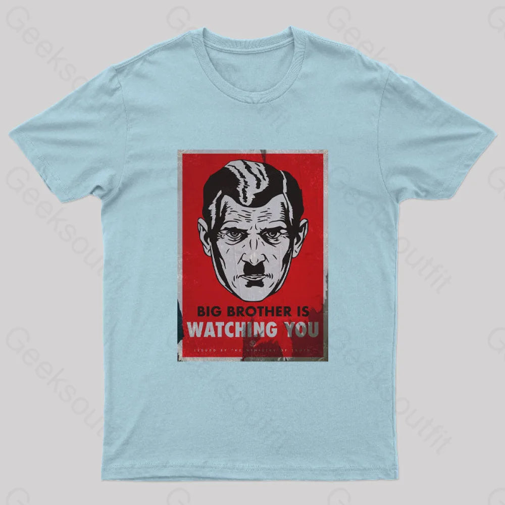 The Watcher Is Watching You Geek T-Shirt Light Blue / S