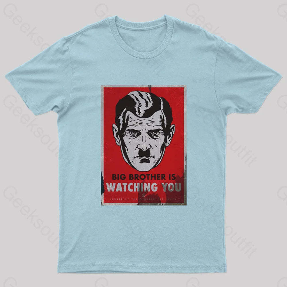 The Watcher Is Watching You Geek T-Shirt Light Blue / S