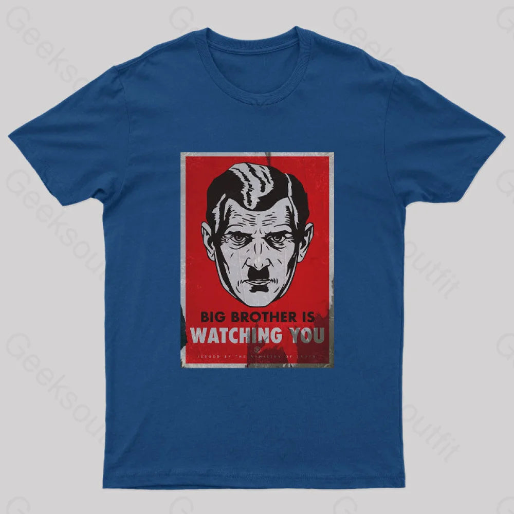 The Watcher Is Watching You Geek T-Shirt Navy / S