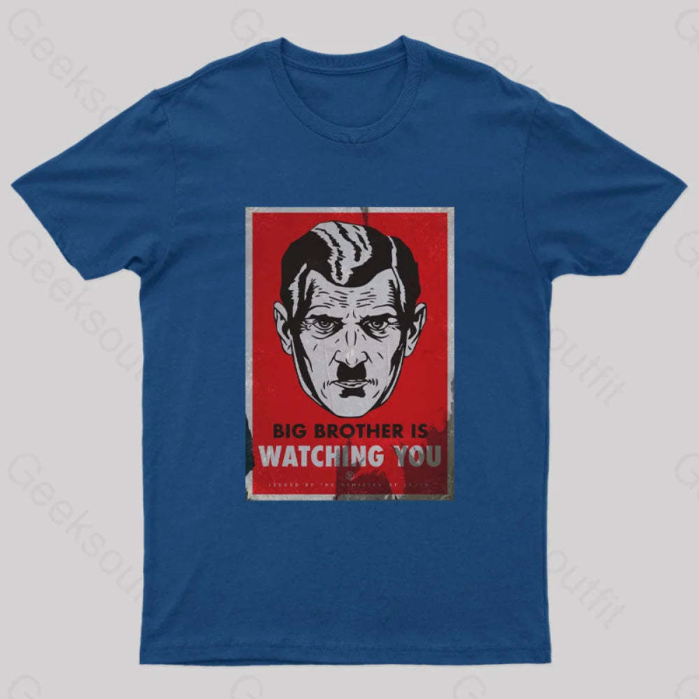 The Watcher Is Watching You Geek T-Shirt Navy / S