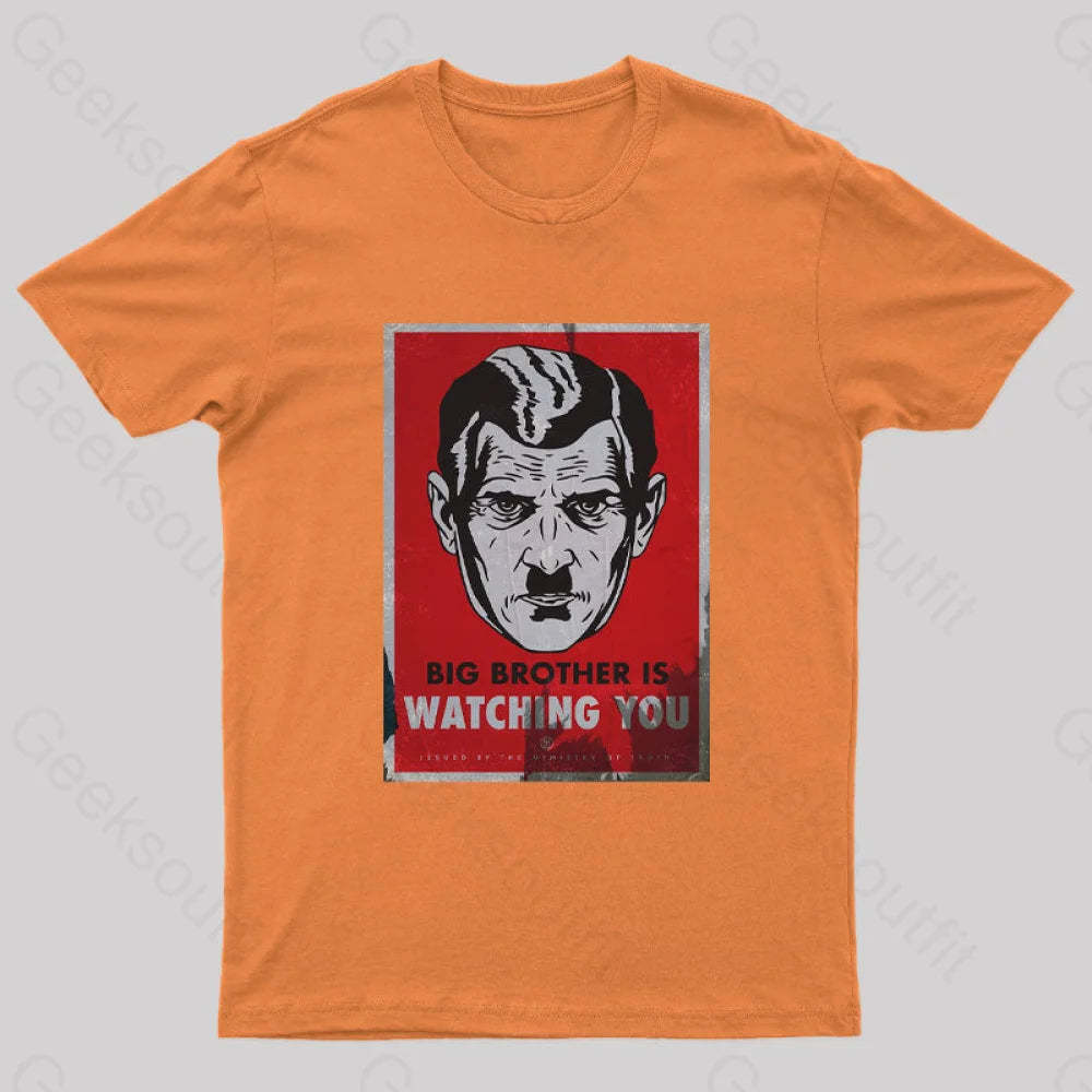 The Watcher Is Watching You Geek T-Shirt Orange / S