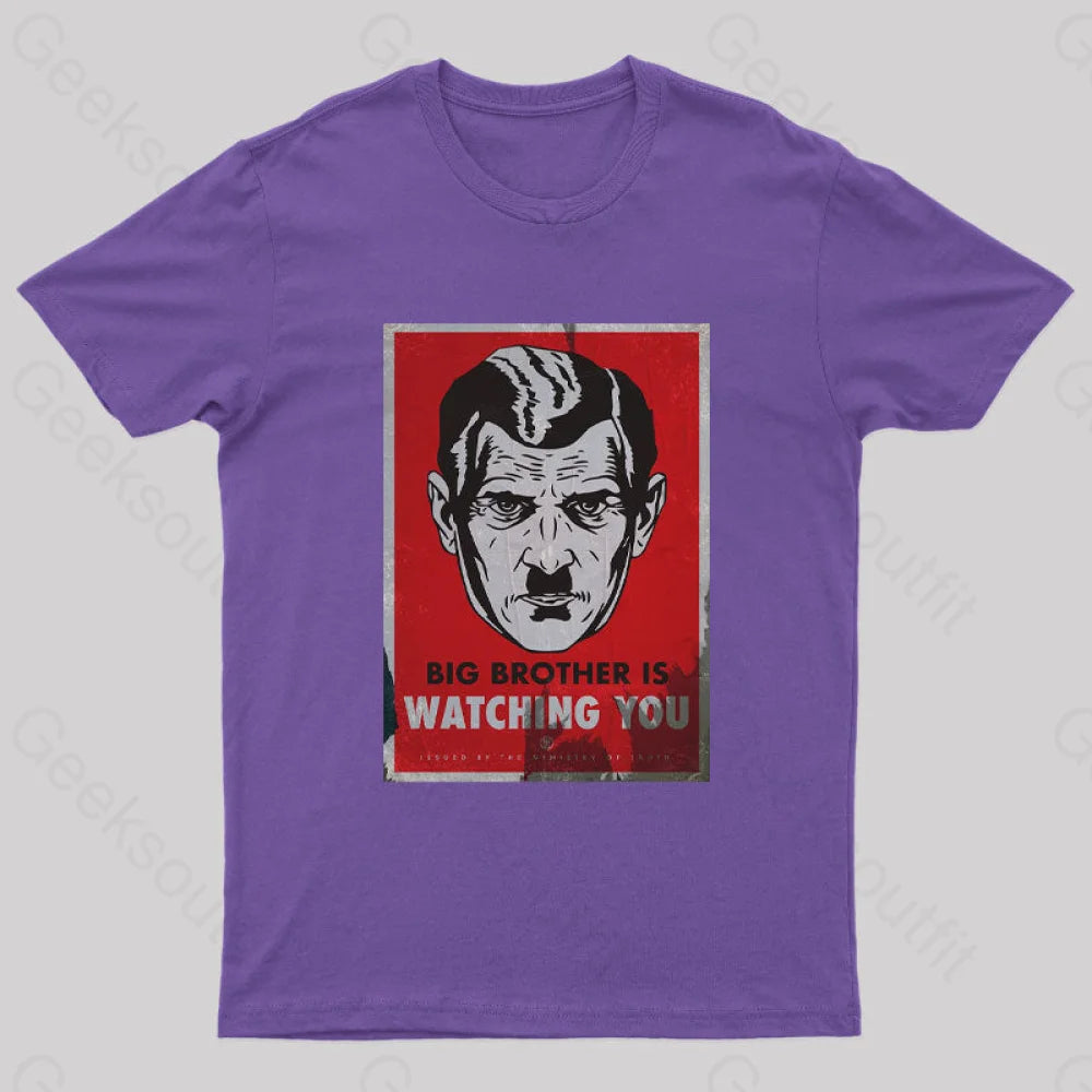 The Watcher Is Watching You Geek T-Shirt Purple / S