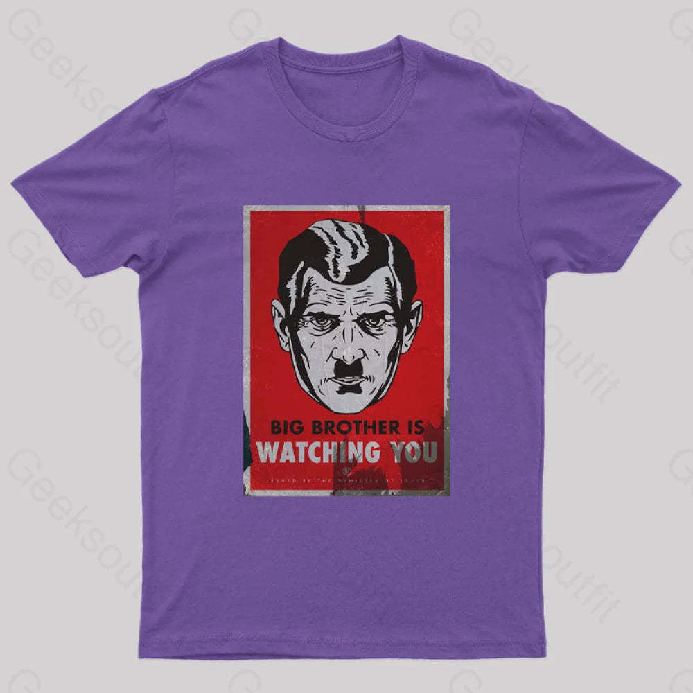 The Watcher Is Watching You Geek T-Shirt Purple / S