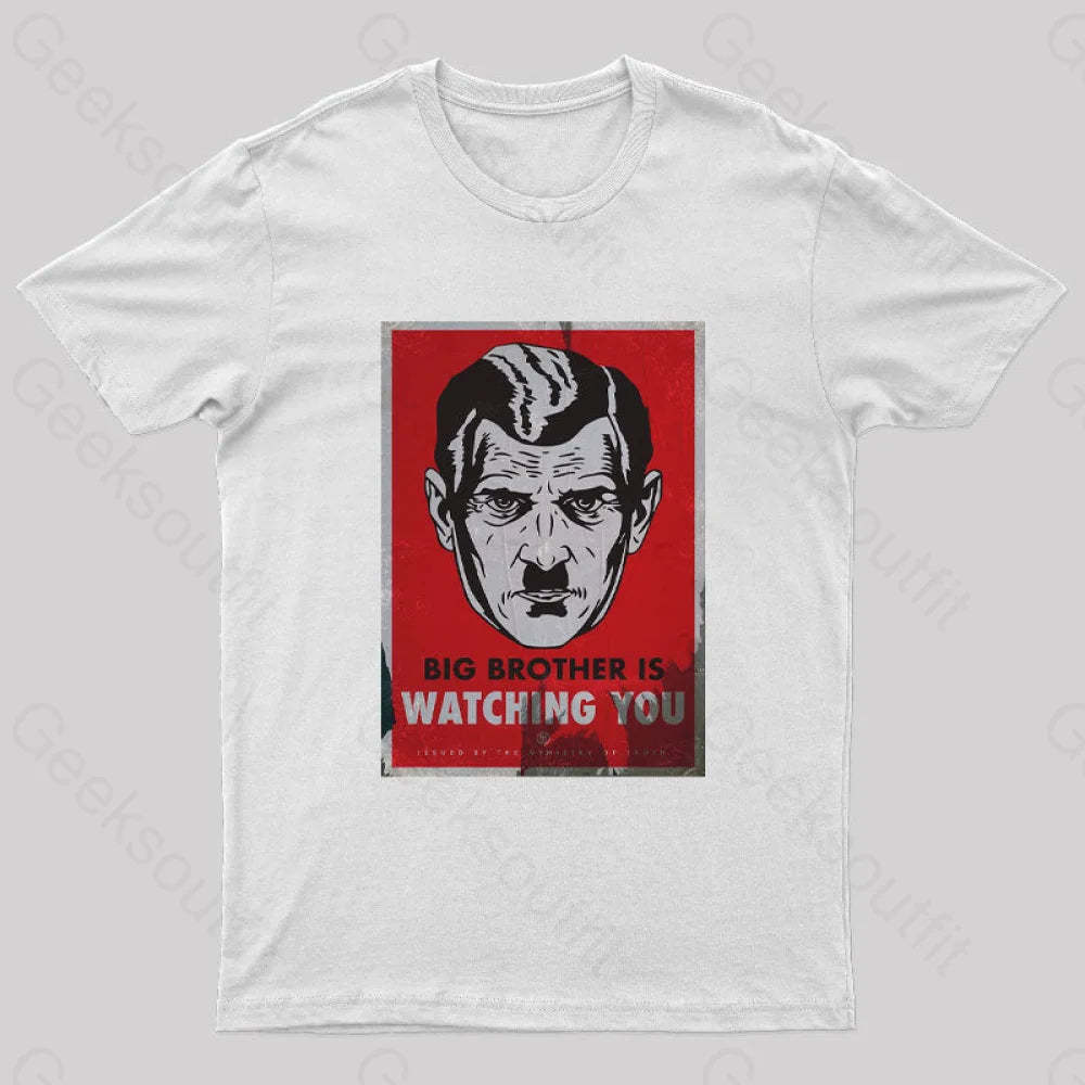 The Watcher Is Watching You Geek T-Shirt White / S