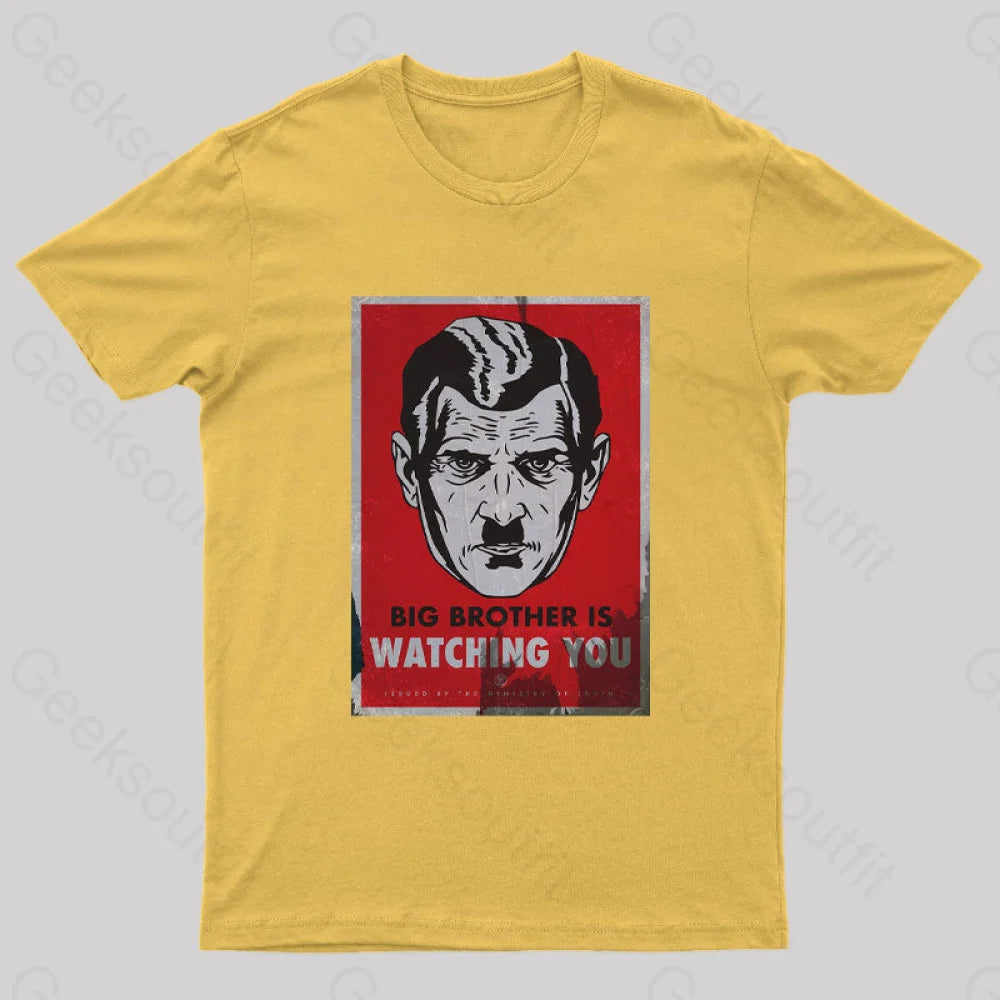 The Watcher Is Watching You Geek T-Shirt Yellow / S