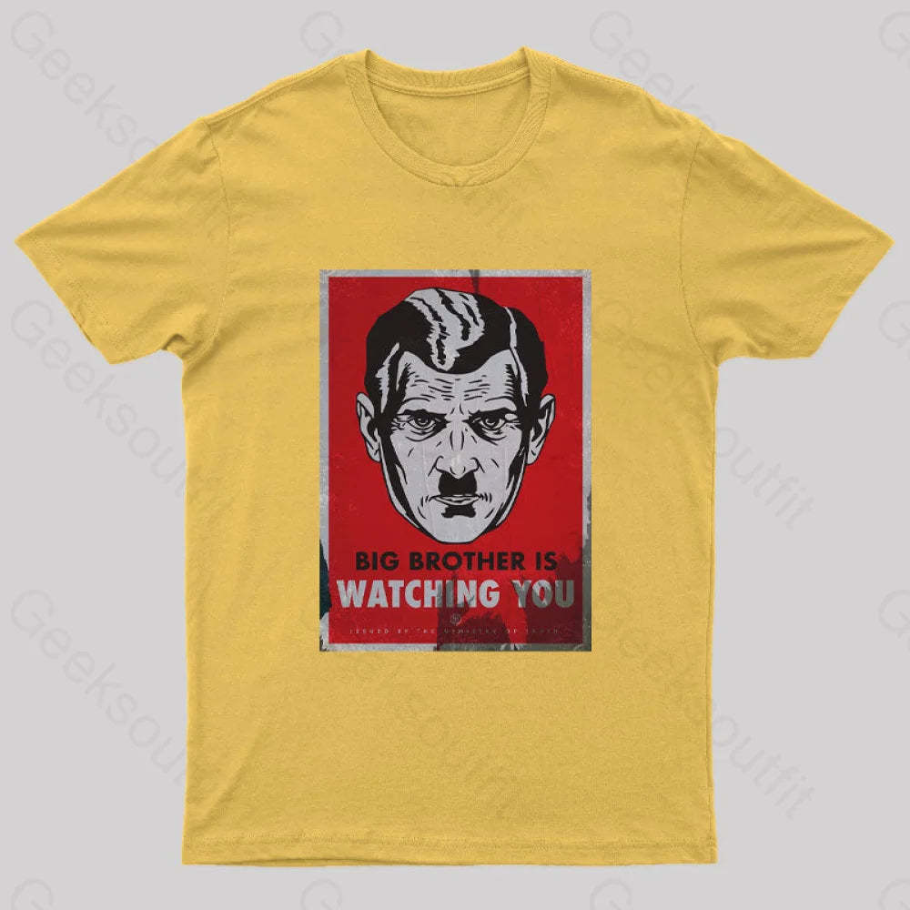 The Watcher Is Watching You Geek T-Shirt Yellow / S