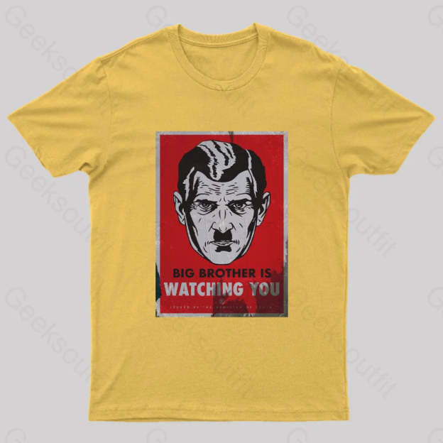 The Watcher Is Watching You Geek T-Shirt Yellow / S