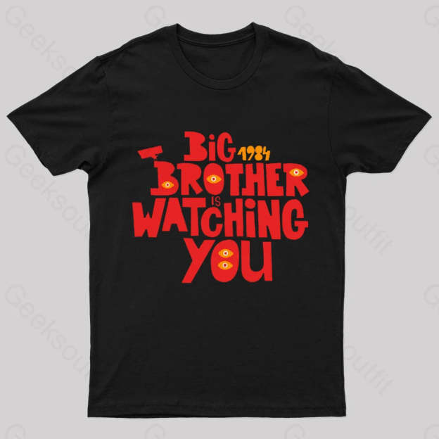 The Watcher Is Watching You Nerd T-Shirt Black / S