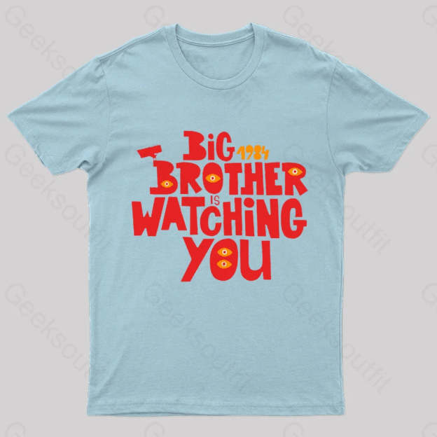 The Watcher Is Watching You Nerd T-Shirt Light Blue / S