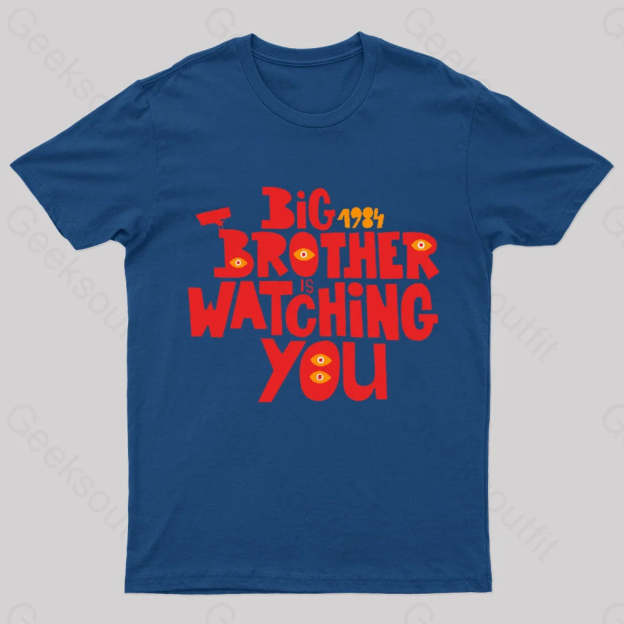The Watcher Is Watching You Nerd T-Shirt Navy / S