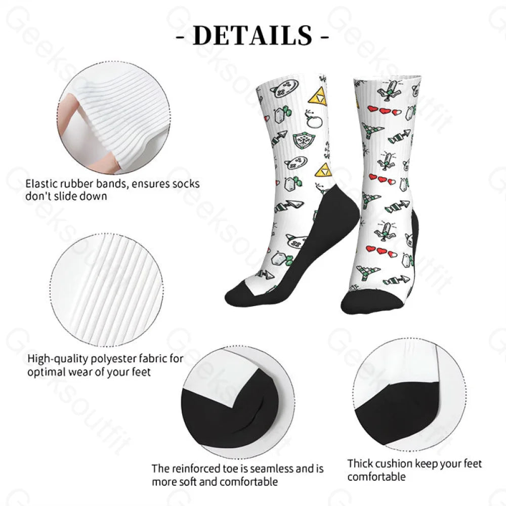 The Zelda Pixel Style Men’s Socks