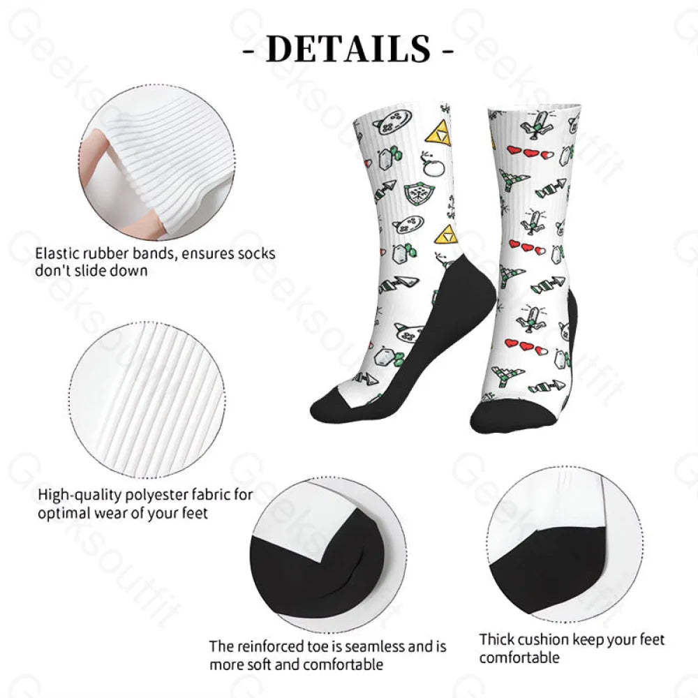 The Zelda Pixel Style Men’s Socks