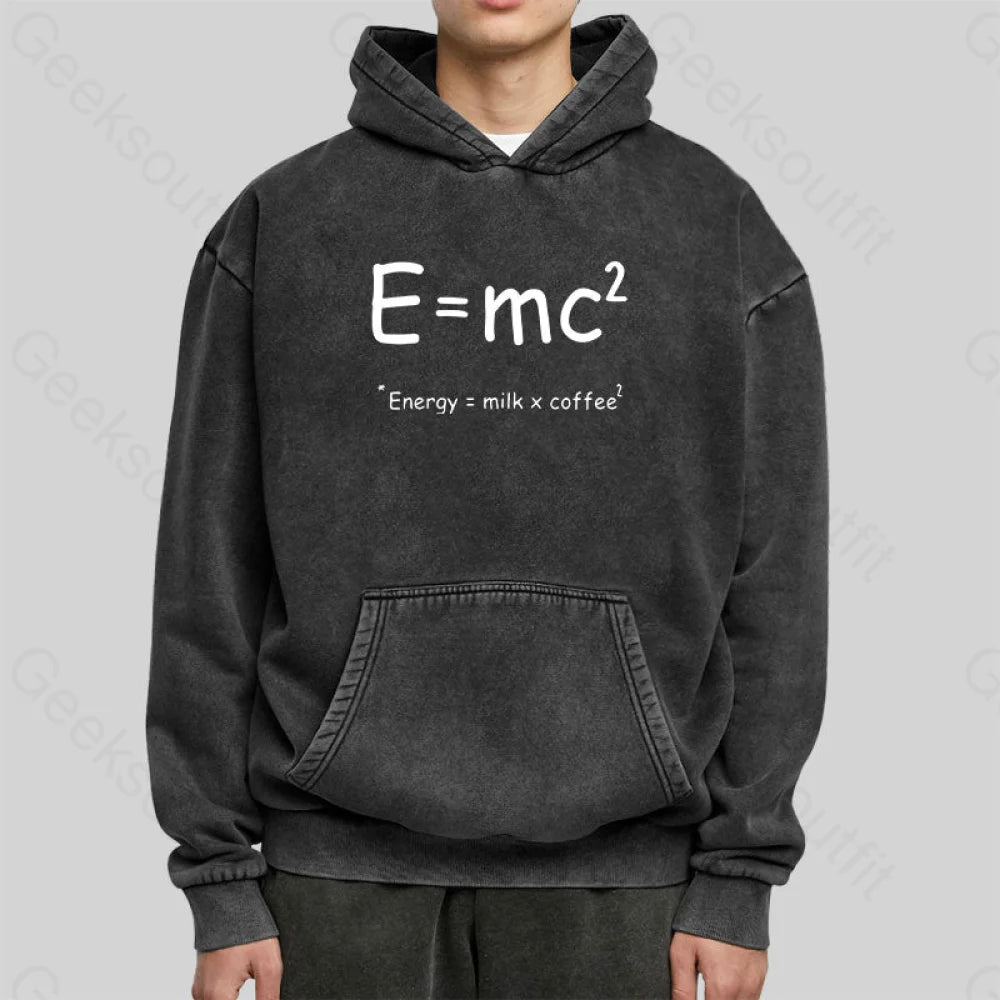 Theory Of Relativity Funny Equation Washed Hoodie