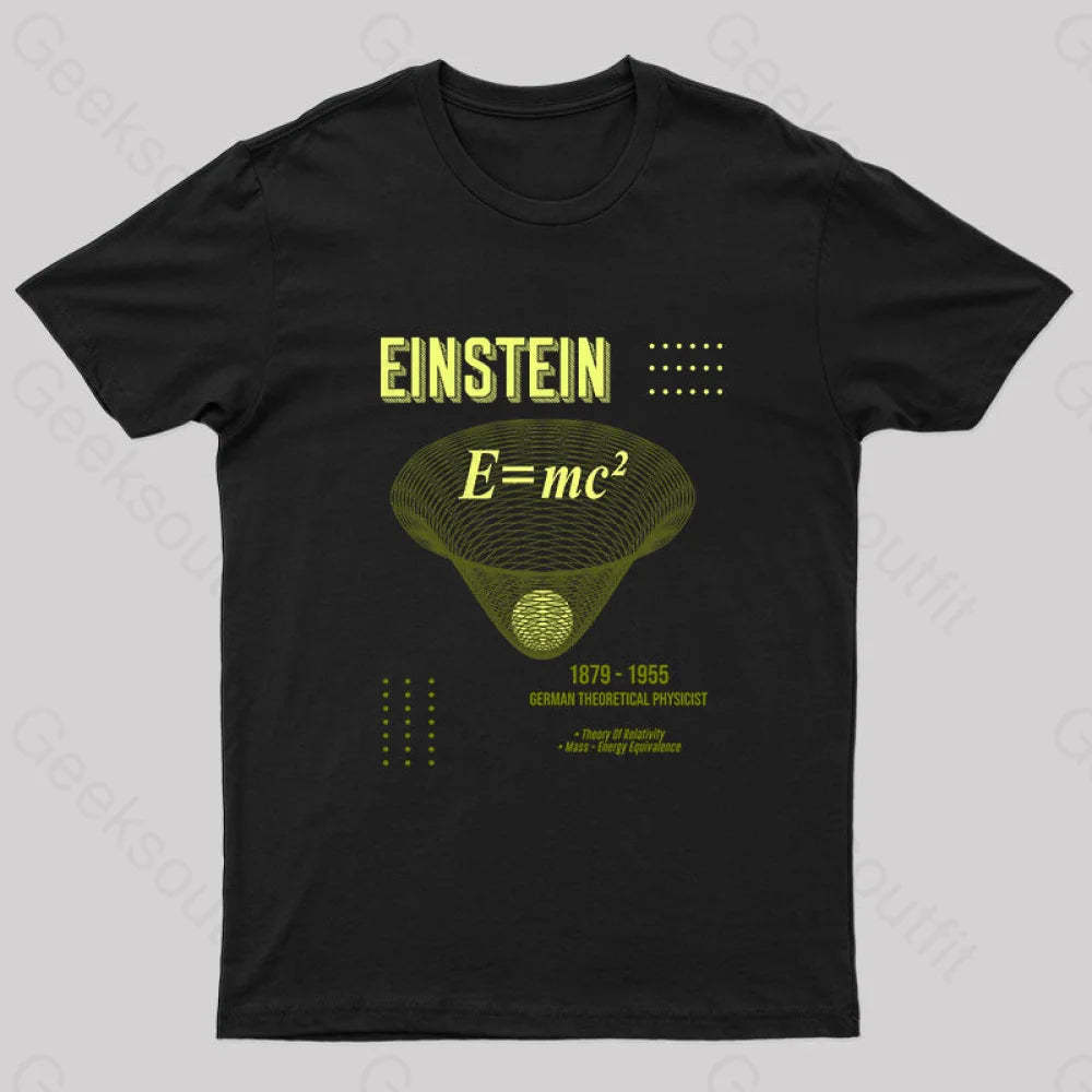 Theory Of Relativity Geek T-Shirt Black / S