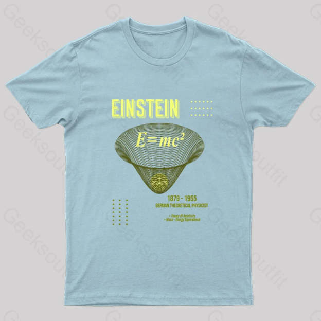 Theory Of Relativity Geek T-Shirt Light Blue / S