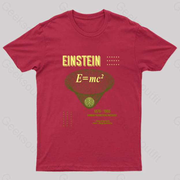 Theory Of Relativity Geek T-Shirt Red / S