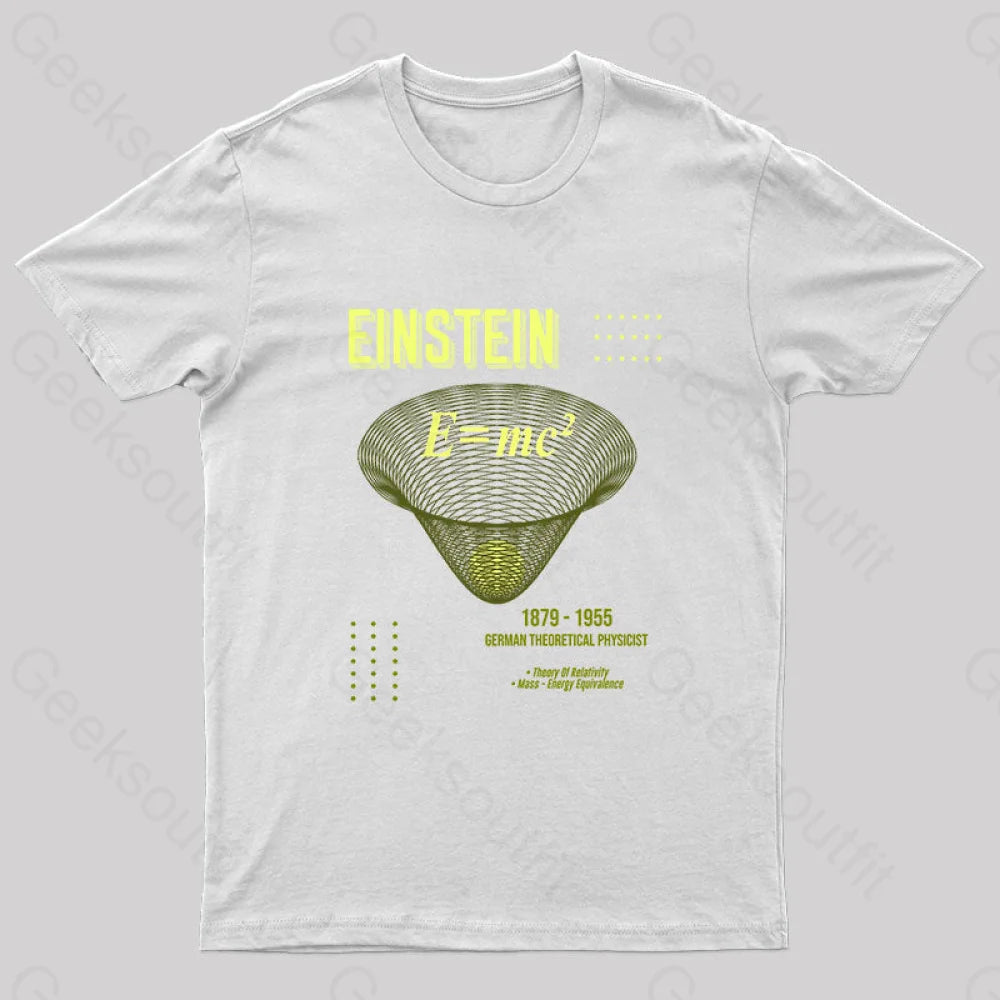 Theory Of Relativity Geek T-Shirt White / S