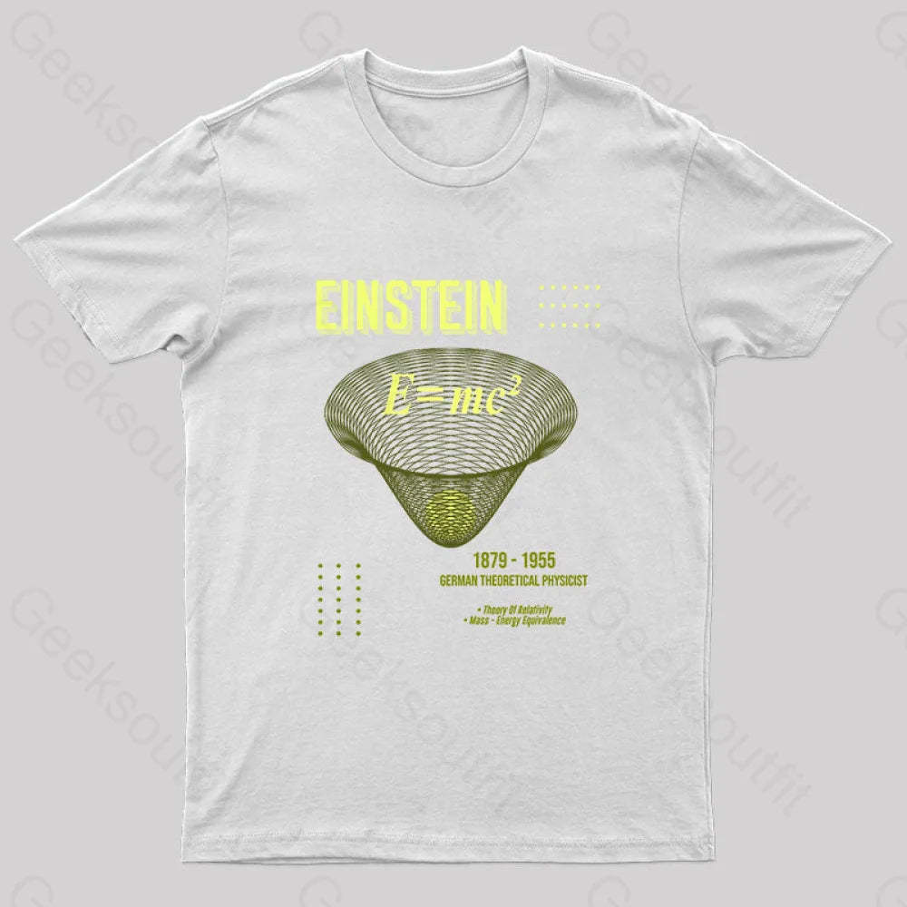 Theory Of Relativity Geek T-Shirt White / S