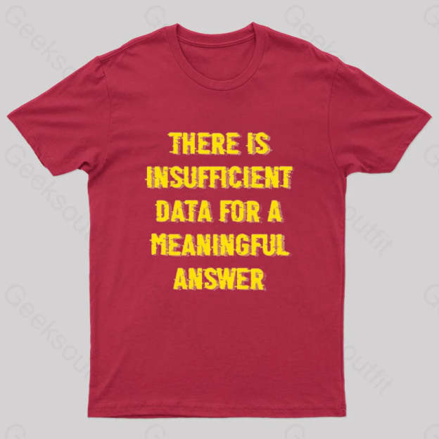There Is Insufficient Data For A Meaningful Answer Geek T-Shirt Red / S