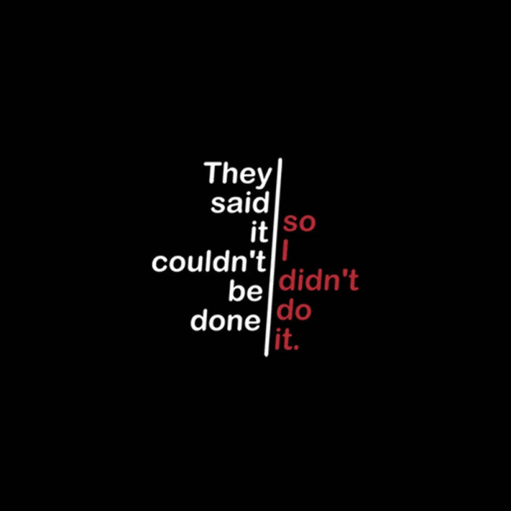 They Said It Couldn’t Be Done So I Didn’t Do T-Shirt