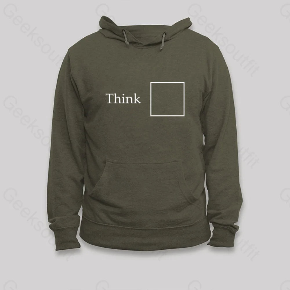 Think Outside The Box Hoodie Army Green / S