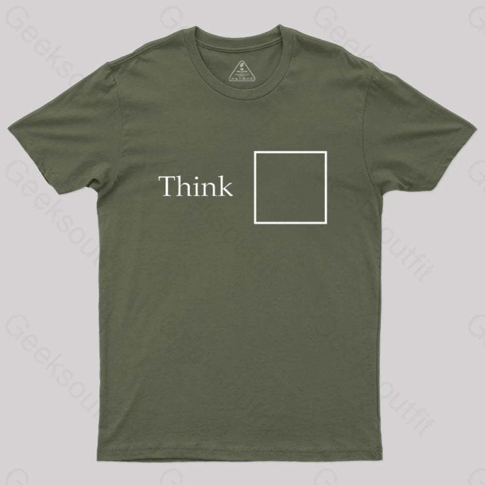 Think Outside The Box T-Shirt Army Green / S