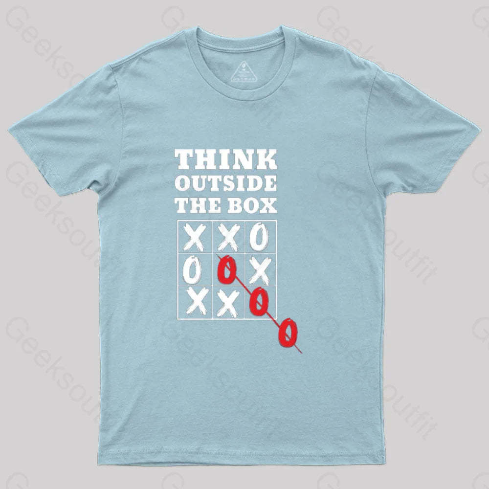 Think Outside The Box T-Shirt Light Blue / S