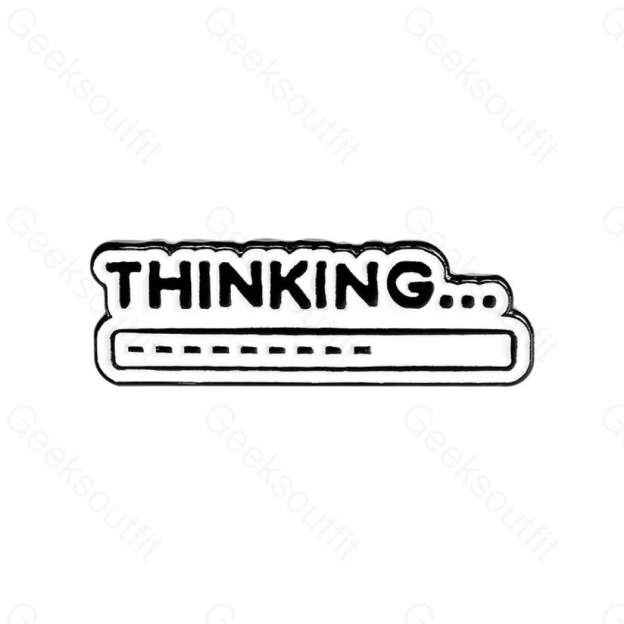 Thinking Enamel Pins - Geeksoutfit