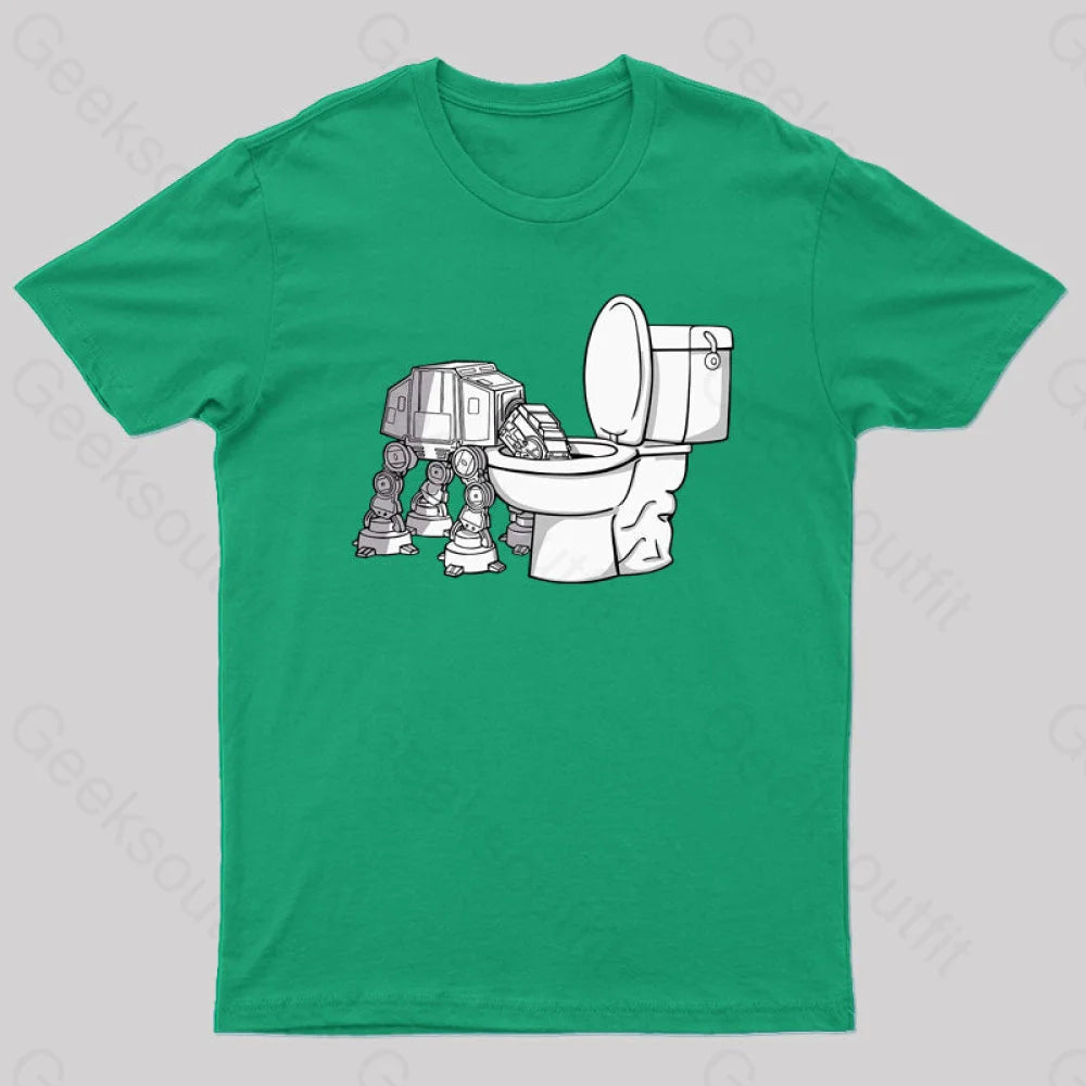 Thirsty Atat Funny Geek T-Shirt Green / S