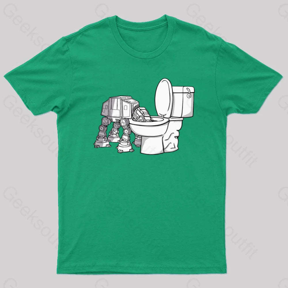 Thirsty Atat Funny Geek T-Shirt Green / S