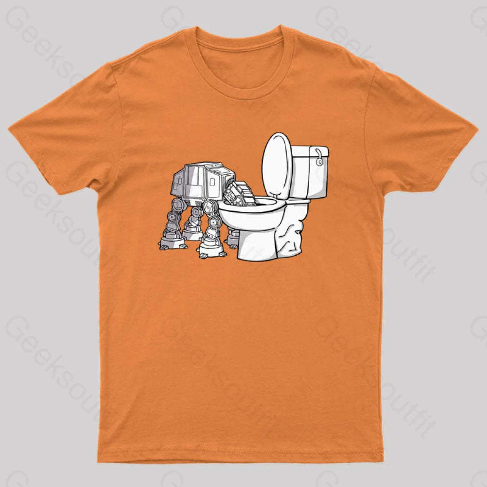 Thirsty Atat Funny Geek T-Shirt Orange / S