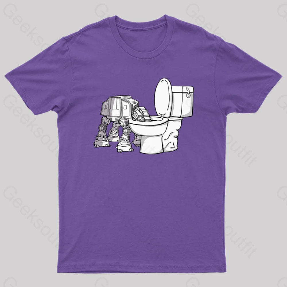Thirsty Atat Funny Geek T-Shirt Purple / S