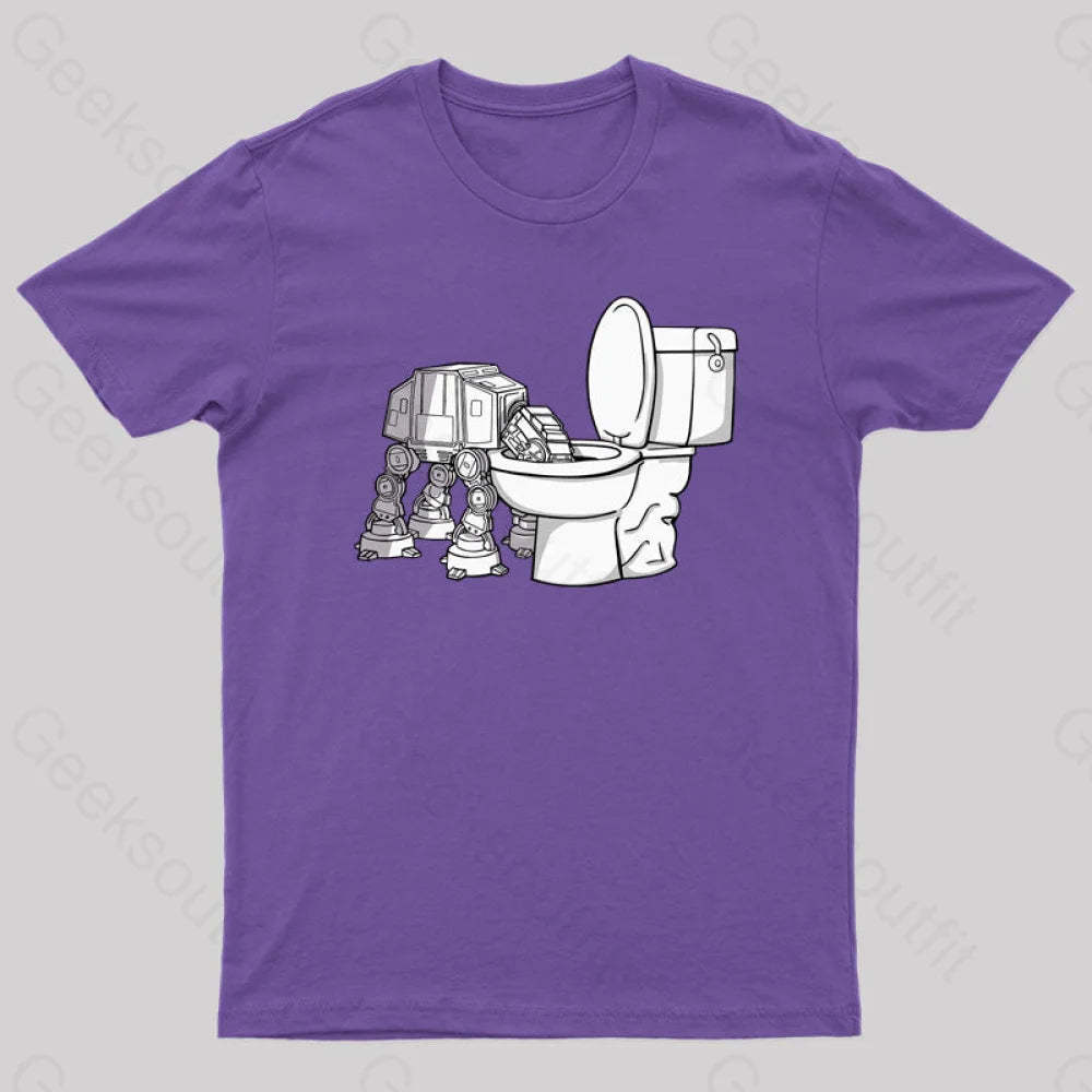 Thirsty Atat Funny Geek T-Shirt Purple / S